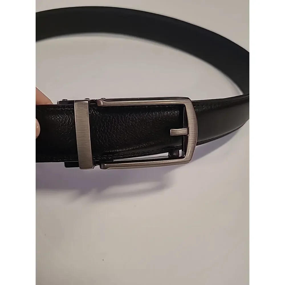Mens Belt Leather Ratchet Belt Adjustable Fits 30 - 36
